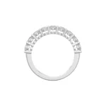 טבעת שורת יהלומים U Prong setting זהב לבן