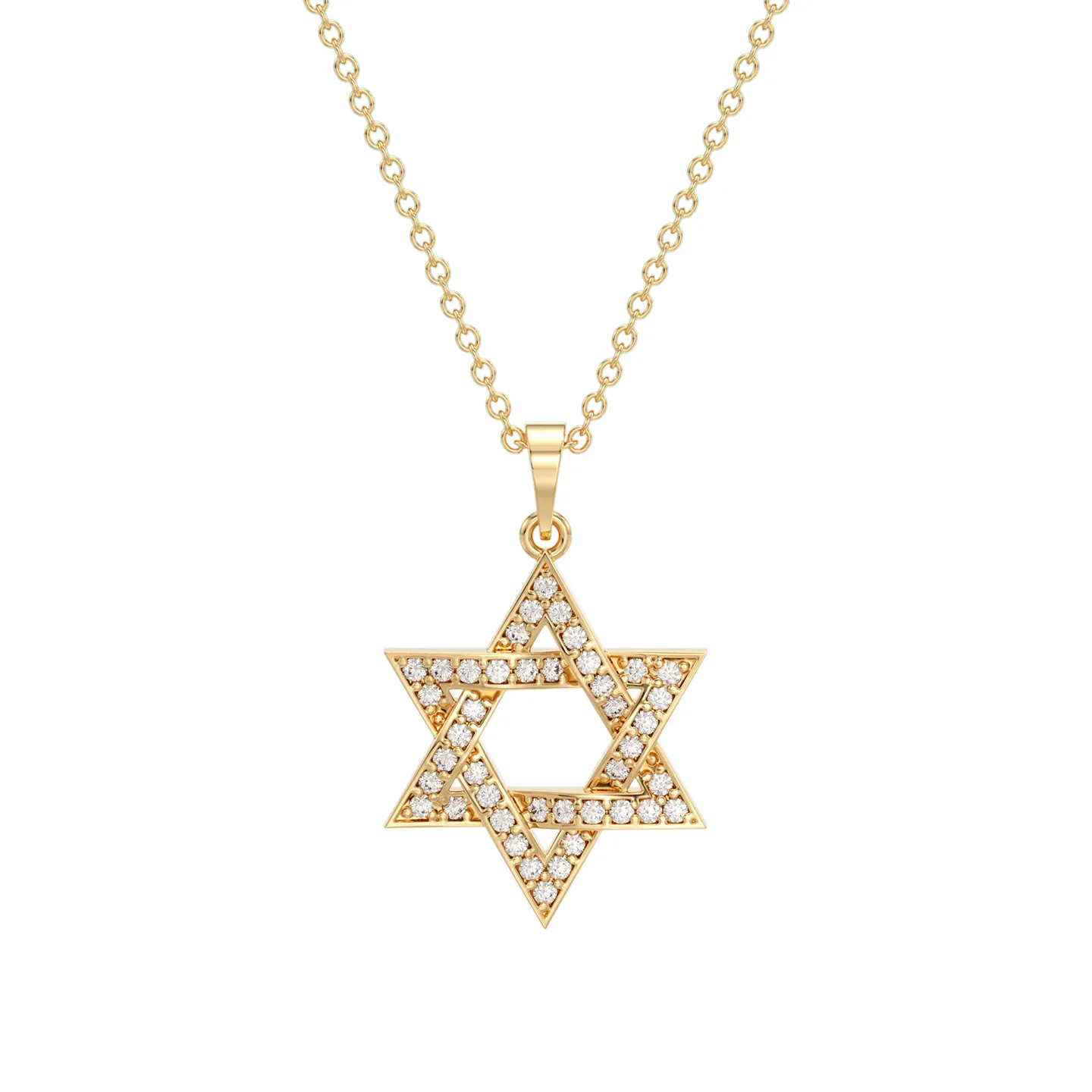 שרשרת זהב ותליון מגן דוד משובץ יהלומים זהב צהוב שרשרת זהב ותליון מגן דוד משובץ יהלומים זהב צהוב